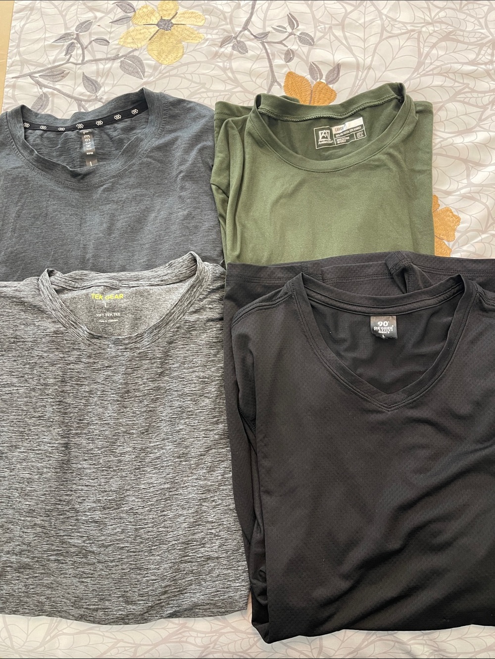 Tek Gear, Legend, Avalanche & 90 Degree Performance Tees- Men's Shirts- Large-4